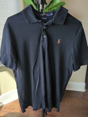 Polo by Ralph Lauren Black Short-Sleeve Polo with Embroidered Pony